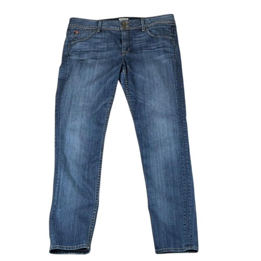 Hudson Los Angeles Signature Flap Pocket Blue Jeans Size 32 Made in USA Y2K